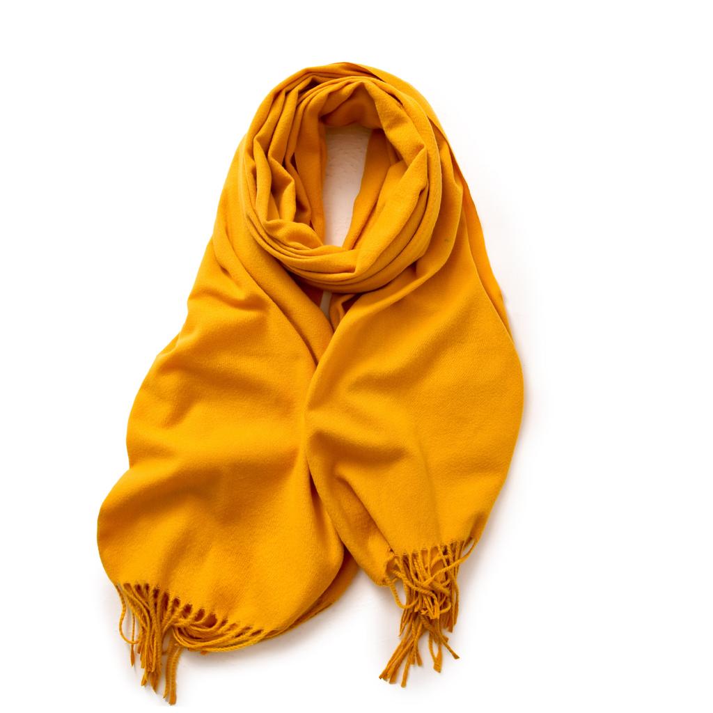 Red Scarf Women's Winter Cashmere Solid Color Scarf Shawl High-grade Warm Korean Style Tassel Scarf Men's All-match Scarf