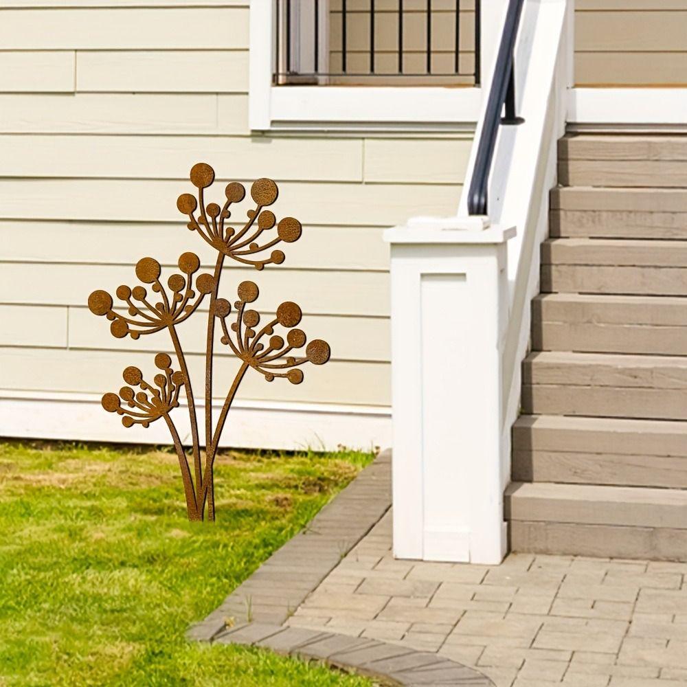 Antique Design Ground Stake Metal Floor Plugs Micro Landscapes Decoration Garden Pile Garden