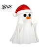 Adorno de Fantasma Lindo Portalápices de Navidad con Gorro de Santa Organizador Divertido de Escritorio Accesorio de Foto Espeluznante para Fiestas Estatua de Halloween para Mesa Decoración para el Hogar
