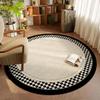 Round Area Rug, Cleanable Soft Carpet, Living Room Bedroom, Vintage Design LB60C1 60cm