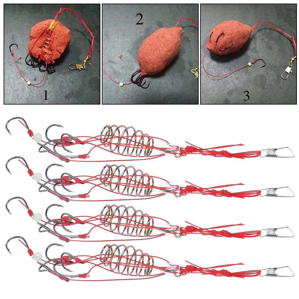 8 szt. Haczyk wybuchowy Wabiący haczyk świetlny Koszyk zanętowy Klatka pułapkowa ze stali nierdzewnej