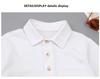 Boys' Pure Cotton Long-Sleeved T-Shirts, Girls' White Bottoming Shirts, Lapel School Uniforms, Class Uniforms for Spring