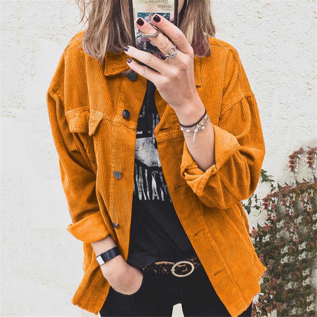 Women's  And Winter Solid Button Long-sleeved Clothes Sweater Coat