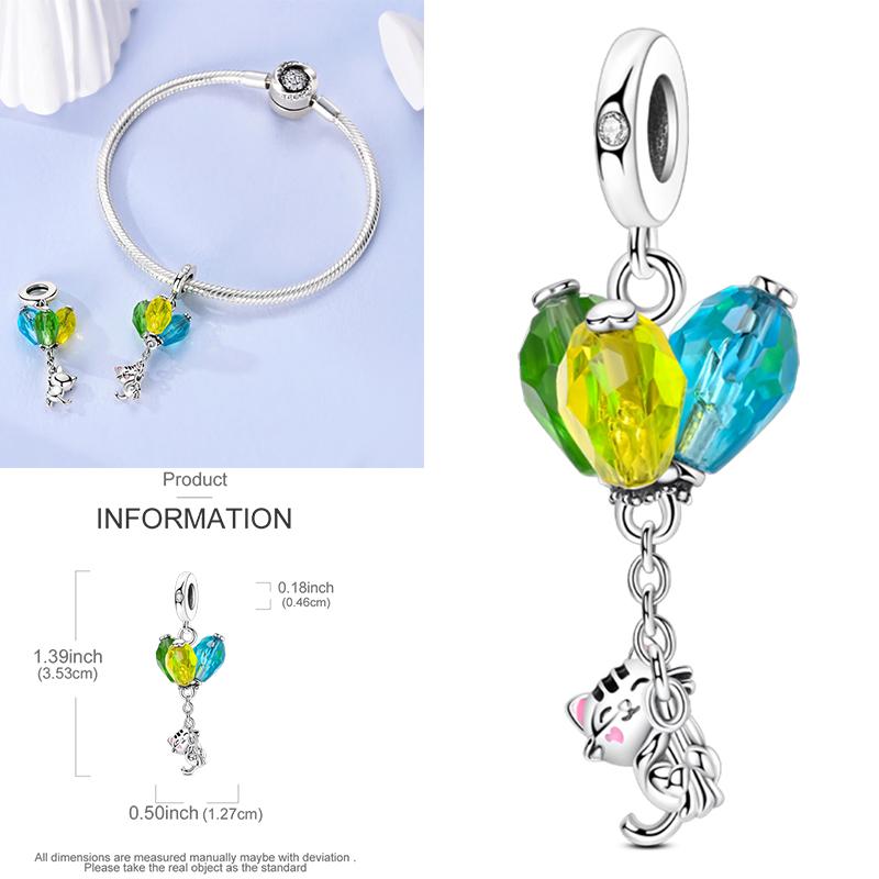 Neuer 925er Silber Kaktus Kleeblatt Anhänger Frühlingsgrüne Serie Perlenanhänger Für Original Perlenarmband DIY Schmuck