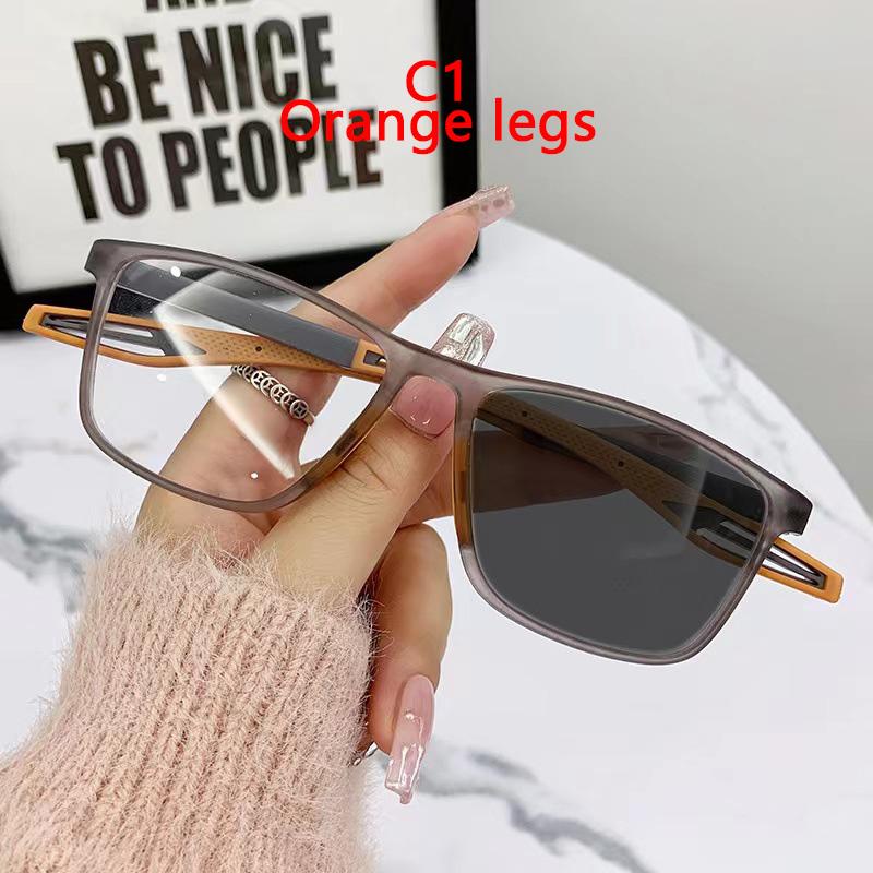 

Photochromic Blue Light Blocking Myopia Glasses Color-Changing Computer Square Fashion Sports Eyeglasses Minus Diopters 0