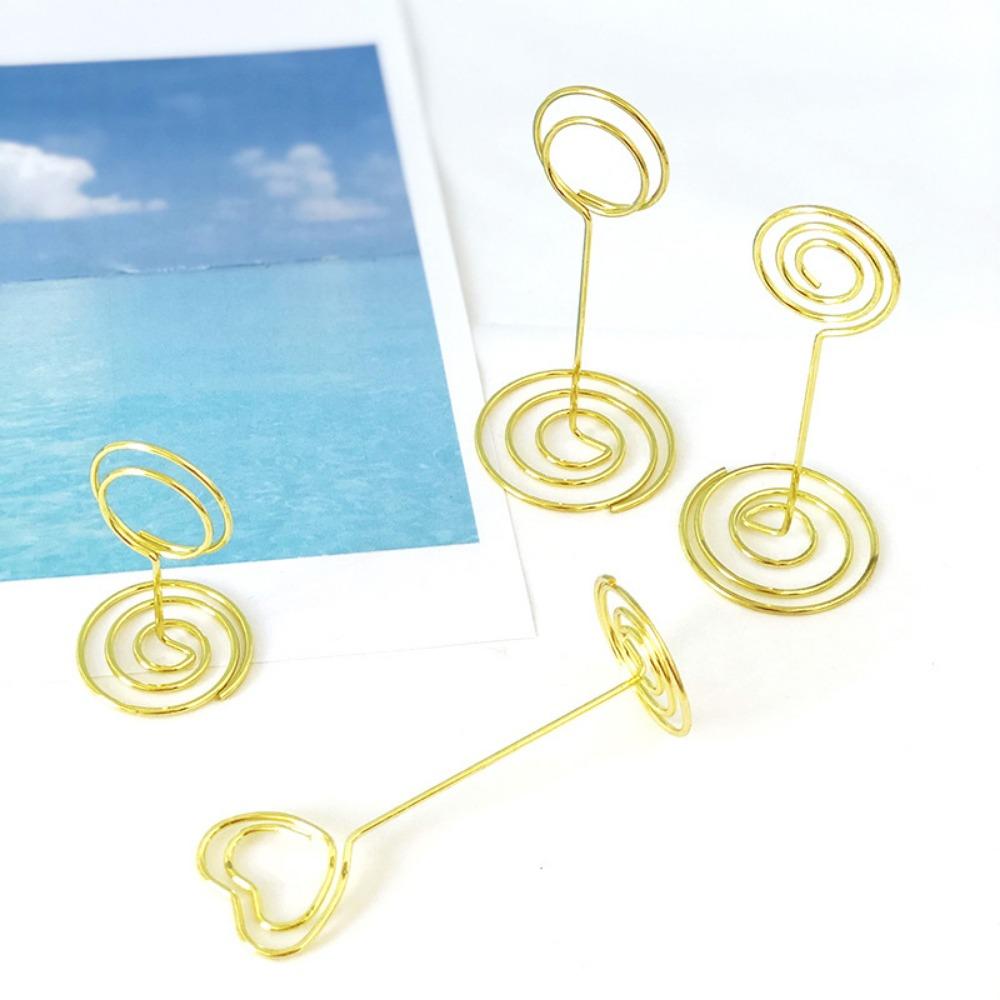 4-Pack 8.5cm Wire Table Number Holders – Versatile Place Card, Photo, and Memo Clips for Events & Displays