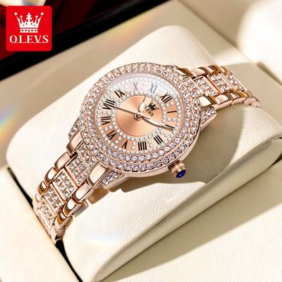 Ladies Watch Exquisite Elegant Diamond Sparkling Quartz Watch Waterproof Ladies Watch