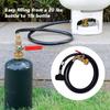 Gas Extension Refill Hose 350 PSI QCC1 Connector Flexible 4 Feet Gas Refill Adapter Hose Stable Connection for Outdoor Cooking