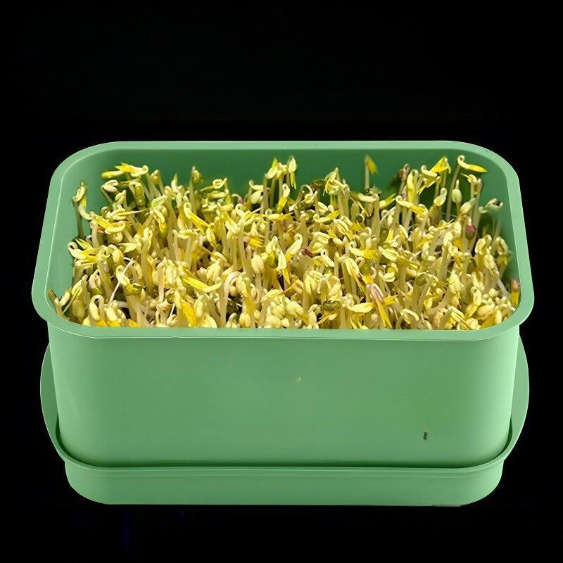 Automatic Sprouter Kit for Home Gardening, Food Grade Mung Bean and Peanut Sprout Maker with Drainage System, Lazy Gardener Hydroponic Planter