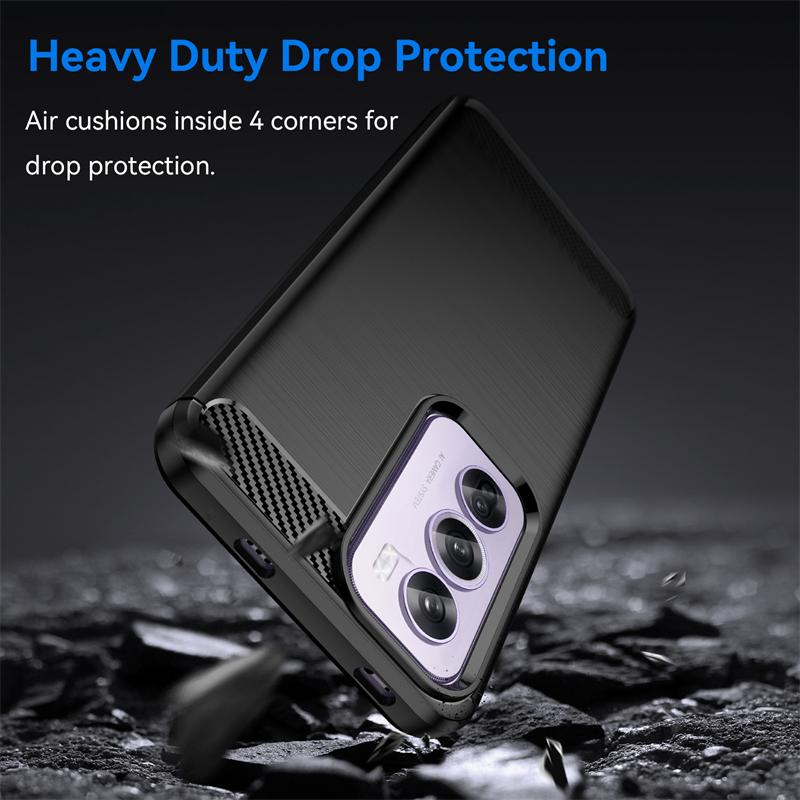 For Reno 12 Pro Case Cover OPPO Reno12 Pro Capas New Phone Bumper Back Armor Shockproof Carbon Fiber Soft TPU Fundas Reno 12 Pro