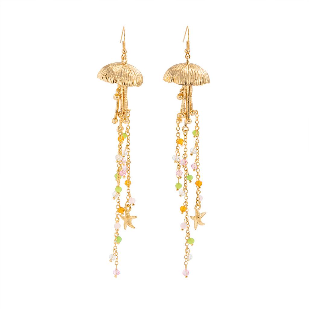 Ocean Style Design Drop Earrings Glossy Texture Smooth Surface Drop Earrings for Birthday Stage Party Show Balls
