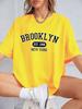 Brooklyn New York Est 1998 Prints TShirts Unisex Summer Short Sleeve T Shirt Loose ONeck Comfortable Tops Casual Clothes
