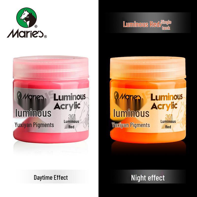 Tinta Acrílica Mali Luminous 50ml Glow para Pintura à Mão DIY Graffiti & Roupas