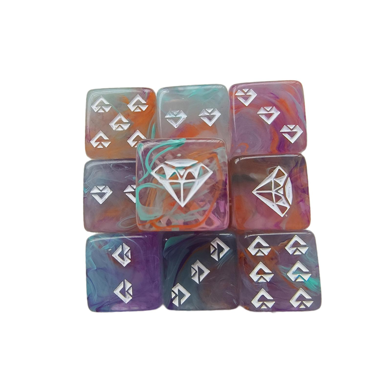 

10 шт. шестигранных кубиков с закругленными углами, кубики для ролевой игры, инструмент для обучения счету на математике для настольной игры, вечеринки в KTV 4
