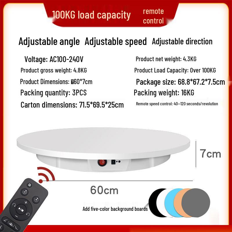 High-Capacity Electric Rotating Display Stand for Photography and Video