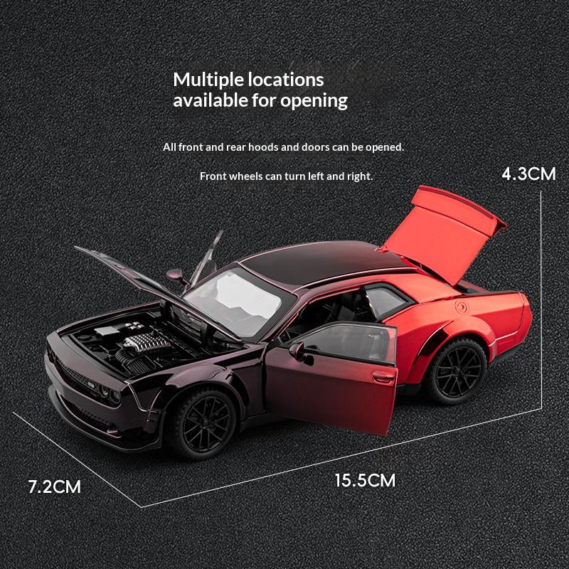 Challenger Hellcat STR alloy car imitates real American muscle car model boy toy car collection ornaments