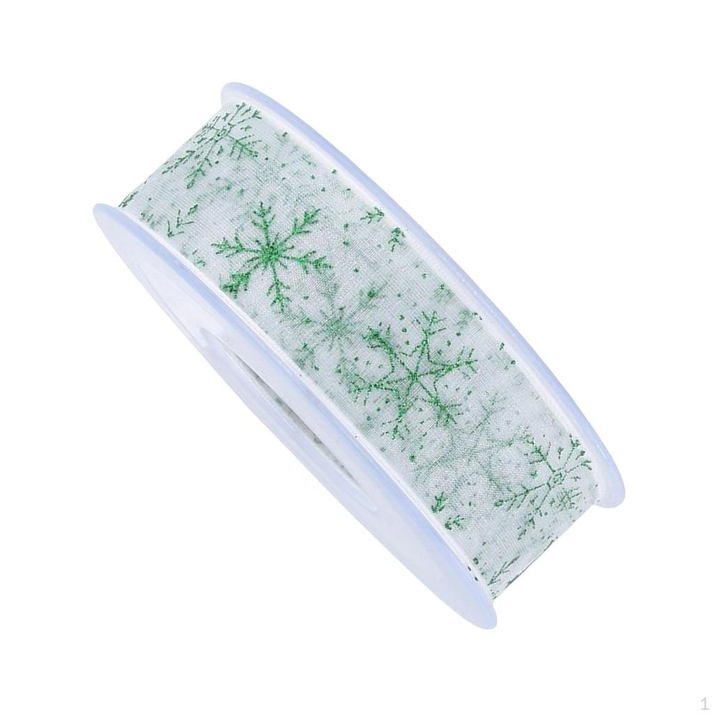 22 Yards Snowflake Ribbon DIY Crafts Gift Wrapping Home Decor for Bow Making Wreath Holiday Supplies