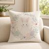 Art Spring Bunnies and Easter Eggs Cushion Cover Soft Short Plush SkinFriendly Cushion Case for MultiScene Use