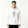 Men's Cow Print Daisy Floral Graphic Pullover Hoodie Casual Long Sleeve Hooded Sweatshirt