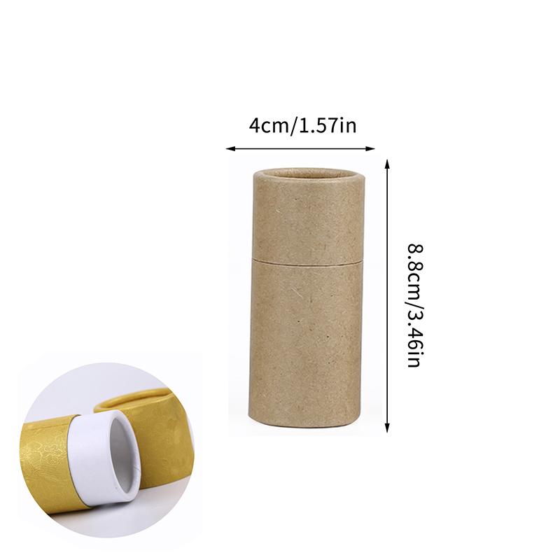 Kraft Paper Tube Jar 10ml 20ml 30ml Cylinder for Essential Oil Bottle Secure Packaging Box for Travel and Gift Wrapping