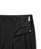 HISHANDER Unset Two Pleats Pants Black