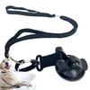 Dog Cleaning Strap with Suction Cup - Adjustable Bath Restraint for Dogs and Cats, Sturdy Black Shower Accessory