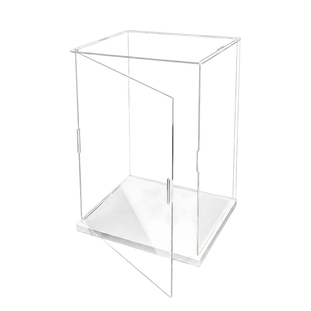 VORZIP Figure Acrylic Collection White Display Case for Models and Easy Display Case H x 20cm W x 20cm Case, Case, Case, Base, Storage, Assembly,