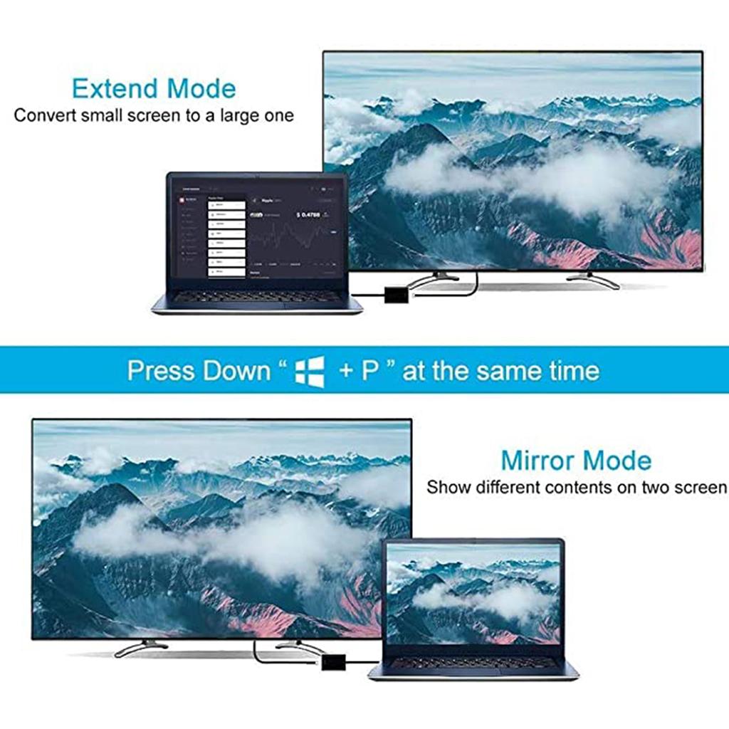 1080P USB 3.0/2.0 To HDMI-Compatible Converter Multi Display Graphic Adapter for PC Laptop Projector External Video Card