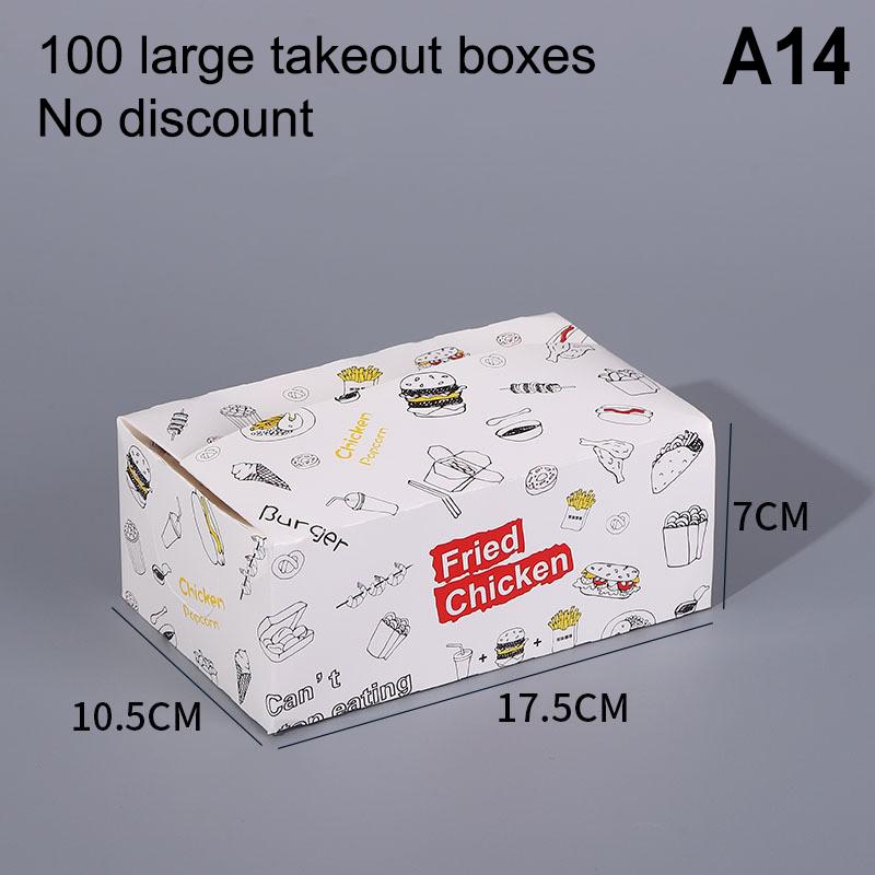 50/100Pcs Disposable French Fries Box Food Fried Chicken Packaging Box Party Supplies Food For Kids Birthday Tray