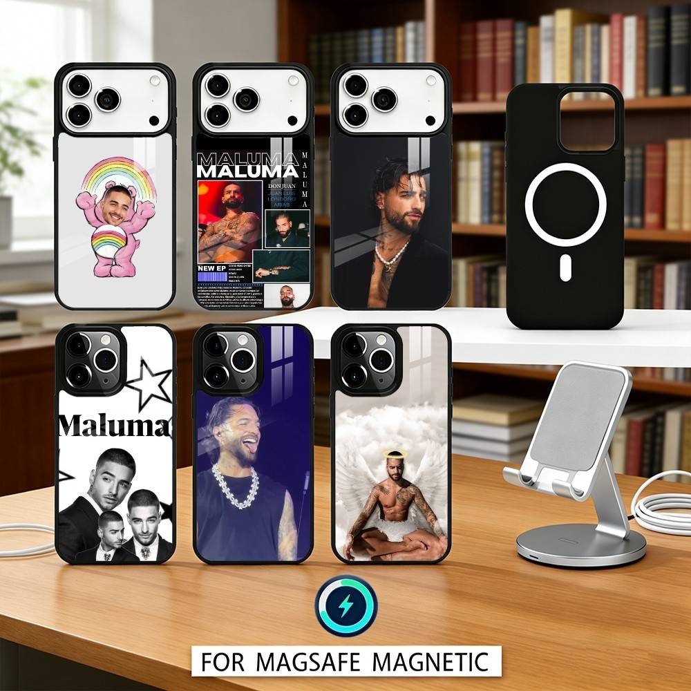 M-Maluma B-BRONCEADOR Phone Case Magnetic For iPhone17 16 15 14 13 12 Pro Max For Magsafe Wireless Charging Cover