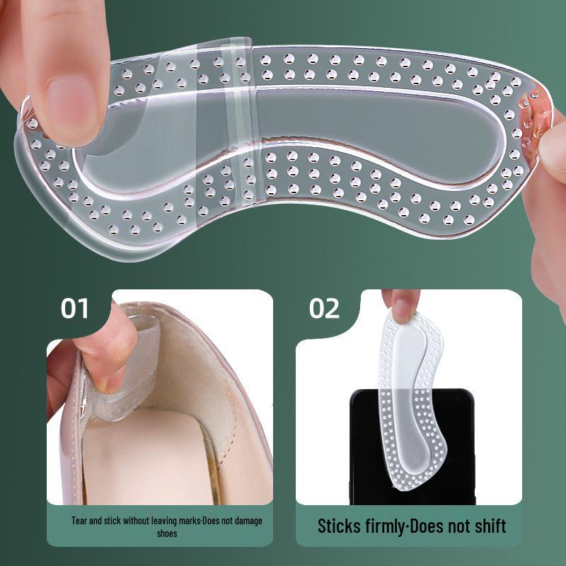 Soft Gel Anti-Wear High Heel Inserts with Massage Granules - Invisible, Self-Adhesive, Adjustable Insole Stickers