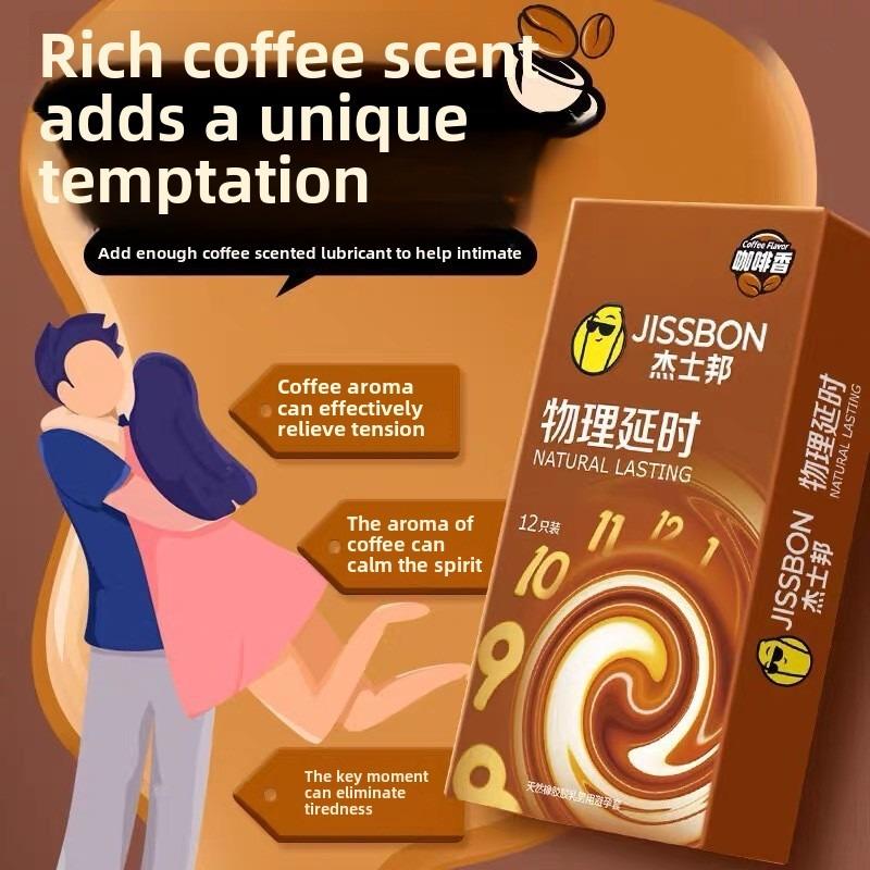 Physical Time-delaying Coffee-scented Condoms 3/6/12 Sets of Condoms Adult Birth Control Erotic Sex Products