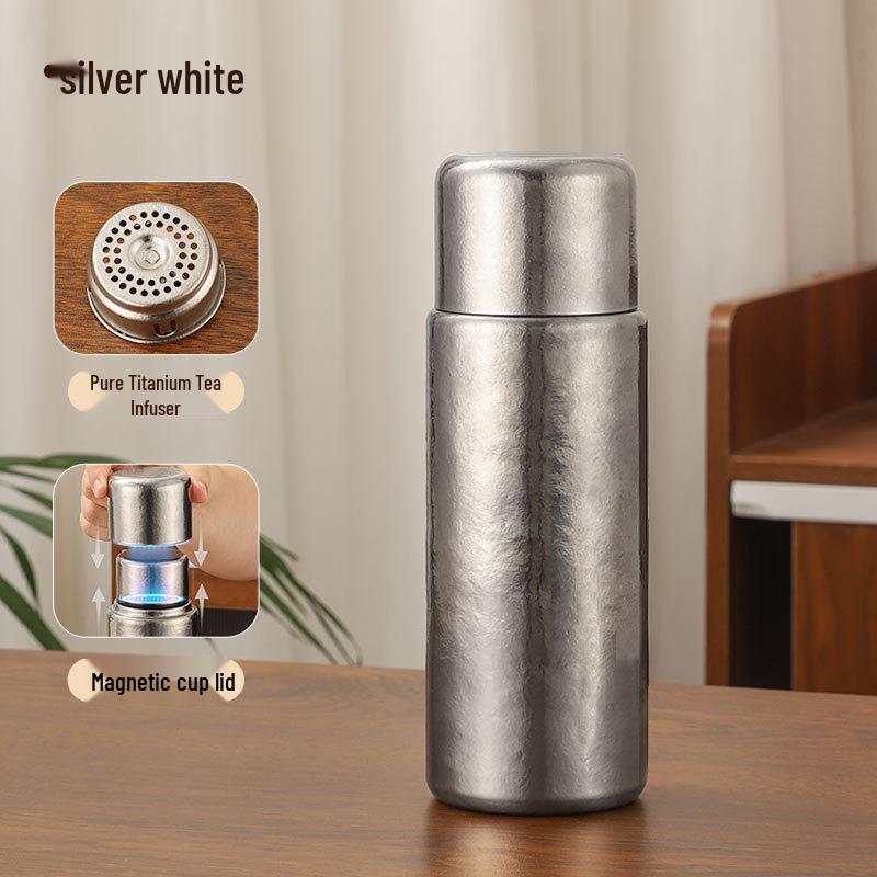 High-Value Pure Titanium Insulated Pocket Cup - Portable Tea Steeping Cup for Women Colored Box