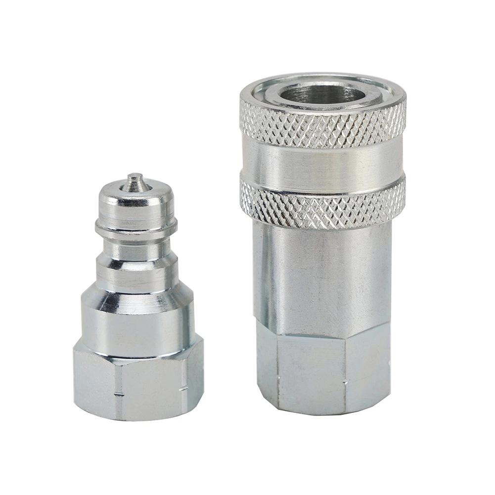 Male & Female Hydraulic Quick Connect Coupler 1/4 NPT ISO7241-A Hydraulic Quick Connect Coupler Fittings With Dust Cap Couplers