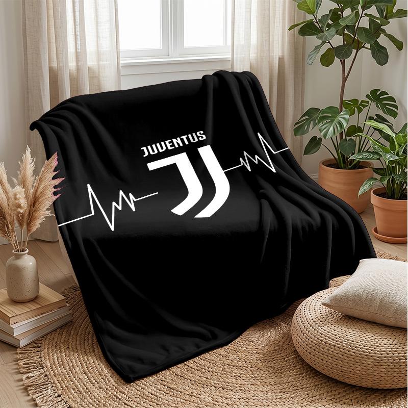 Coperta Tematica Juventus FC Morbida Coperta in Pile di Flanella Calda Leggera Coperta da Lancio per Casa Divano Letto