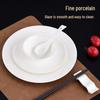 Erheshen Pure White Bone China 5-Piece Tableware Set