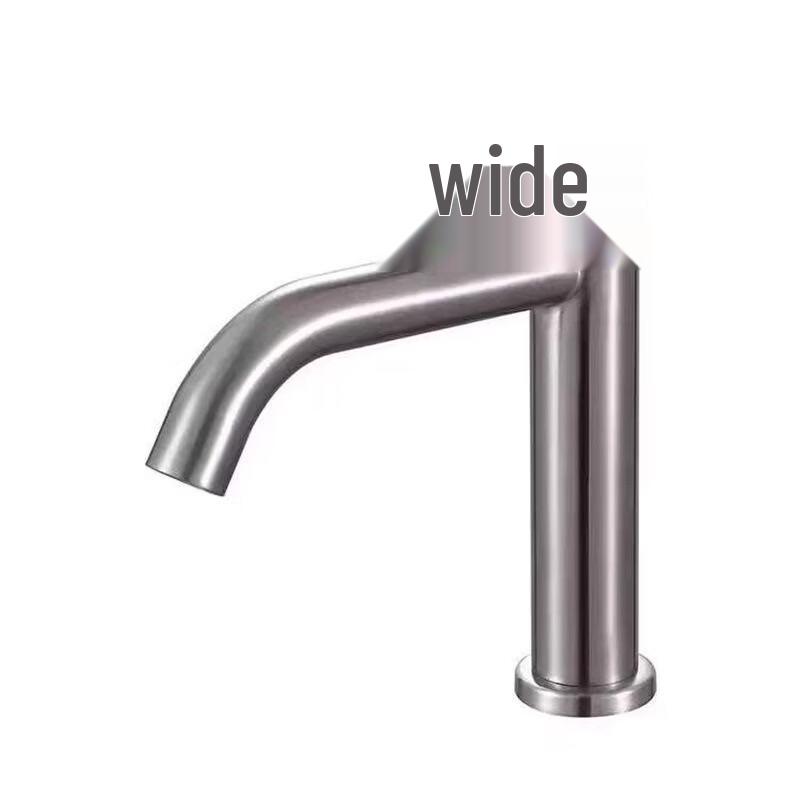 OEING Brushed Stainless Steel Wall-Mounted Single Cold Basin Faucet