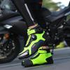 Stivali da moto in pelle unisex 37-46 Scarpe da equitazione anti-collisione antiscivolo con pulsante di rotazione di grandi dimensioni