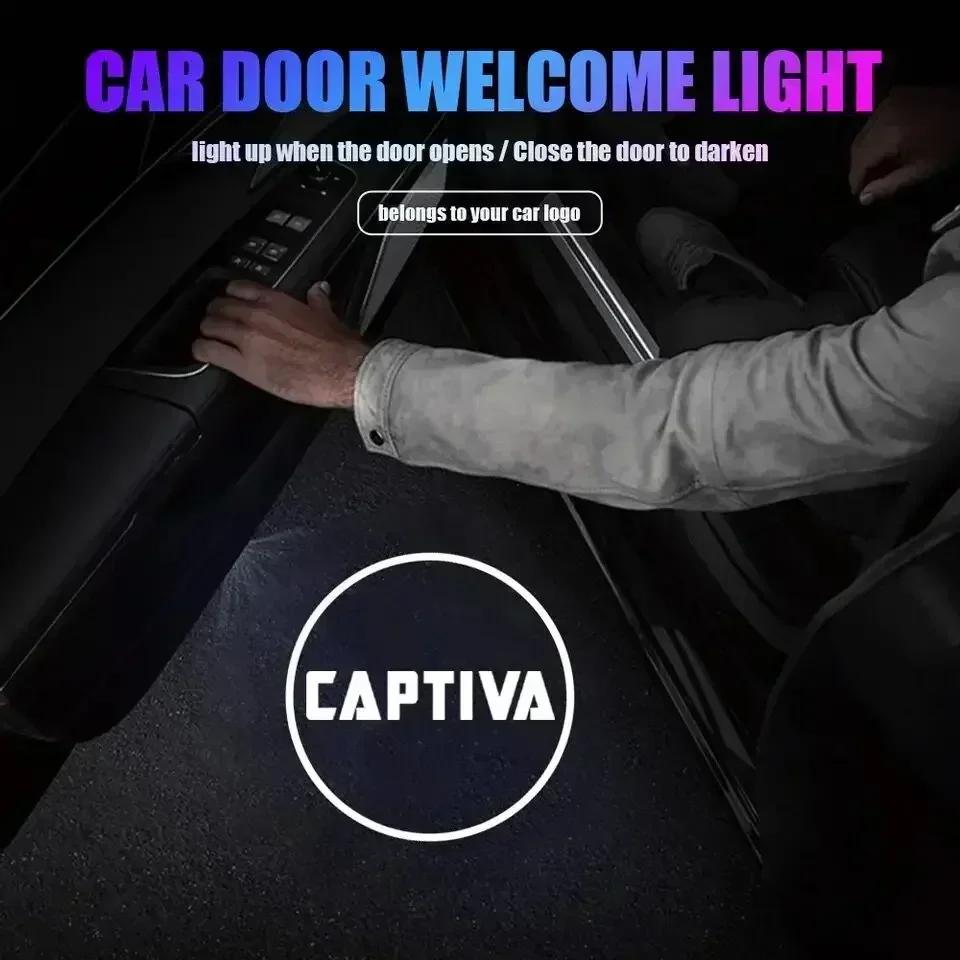Led Car Door Light Logo Laser Projector Welcome Lamp Welcome Light For Chevrolet Captiva 2007-2018 Auto Styling Accessories