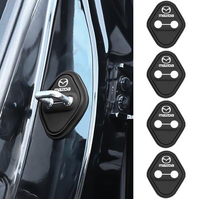 AAEX1 4 Stück Auto Türschloss Schnalle Silikon Schutzhülle für 3 CX30 CX5 CX3 CX60 Speed 6 CX-3 CX-4 CX 5 CX-7 CX-8 CX-9 Demio MS