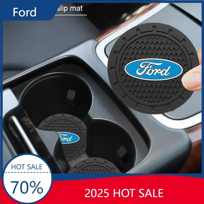 Gorące 2025 Gorące Do Forda Nowego Samochodu Uchwyt na Kubek Wkładka Antypoślizgowa Podkładka Pod Kubek Wnętrze Samochodu Uchwyt na Kubek Samochodowy Do Forda Fiesta Mondeo Explor