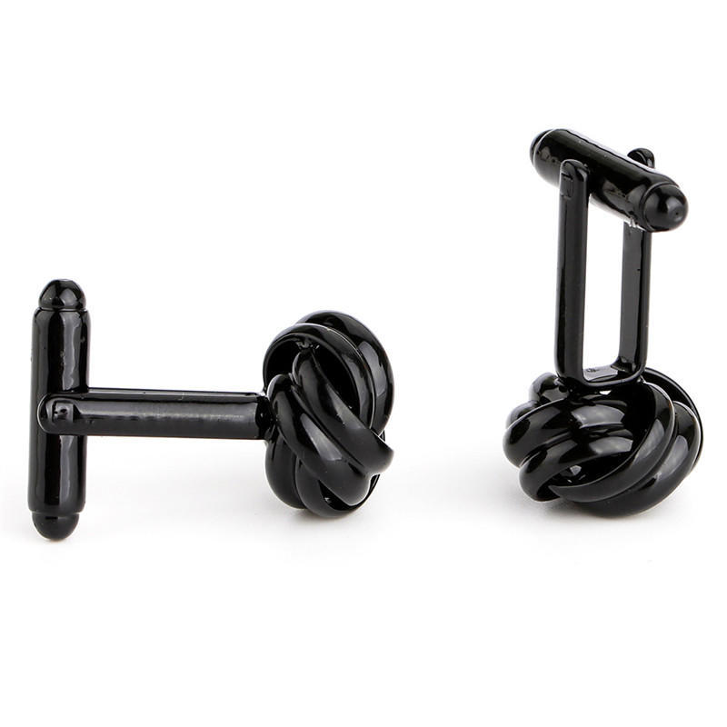 1Pair Men'S Suits Shirt Knot Twisted Cufflinks Wedding Business Cuff Links Gift