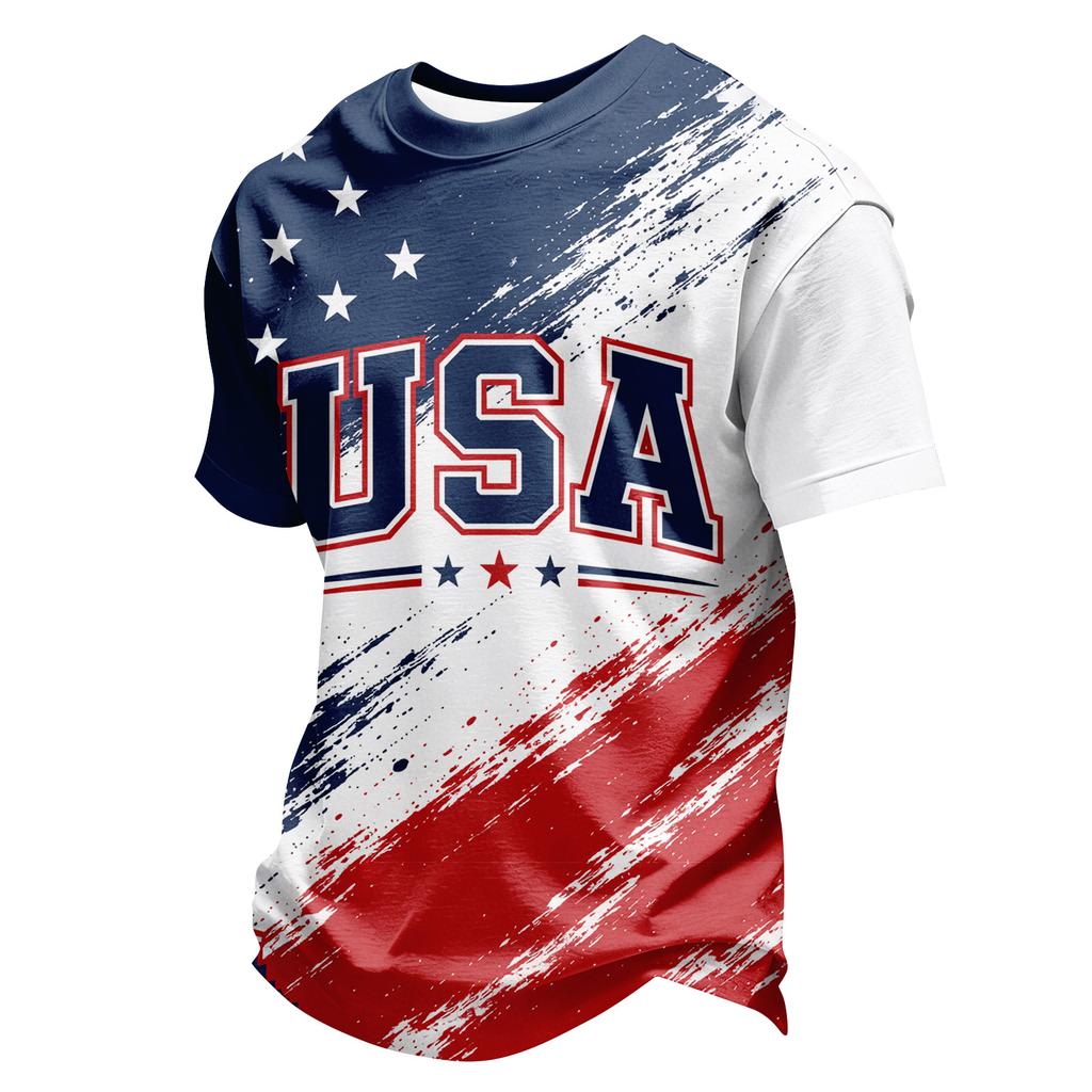 Men's Casual Summer Short Sleeve Neck T Shirt for Everyday Wear