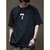 European size Men's Short-Sleeve T-Shirt with Creative Digital Print, Simple Design, Commuter Casual Fashion Tops for Men
