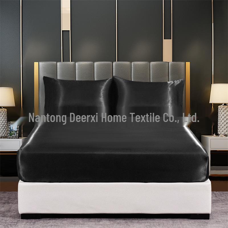 Silk Satin Cool Touch Fitted Sheet & Pillowcase Set