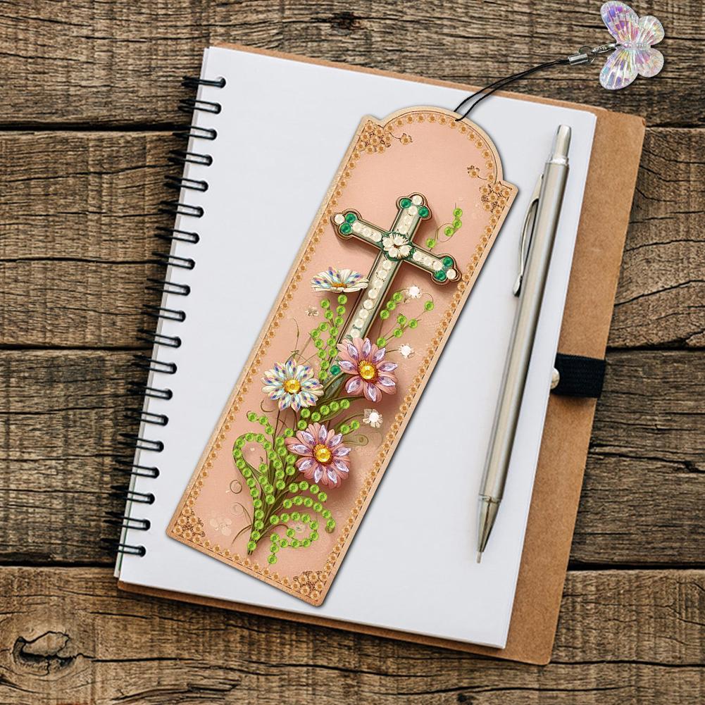 3Pcs Flower Patterns DIY Irregular Shaped Diamonds Diamond Bookmark Art Projects for Readers Home Office Book Decor & Gift Idea