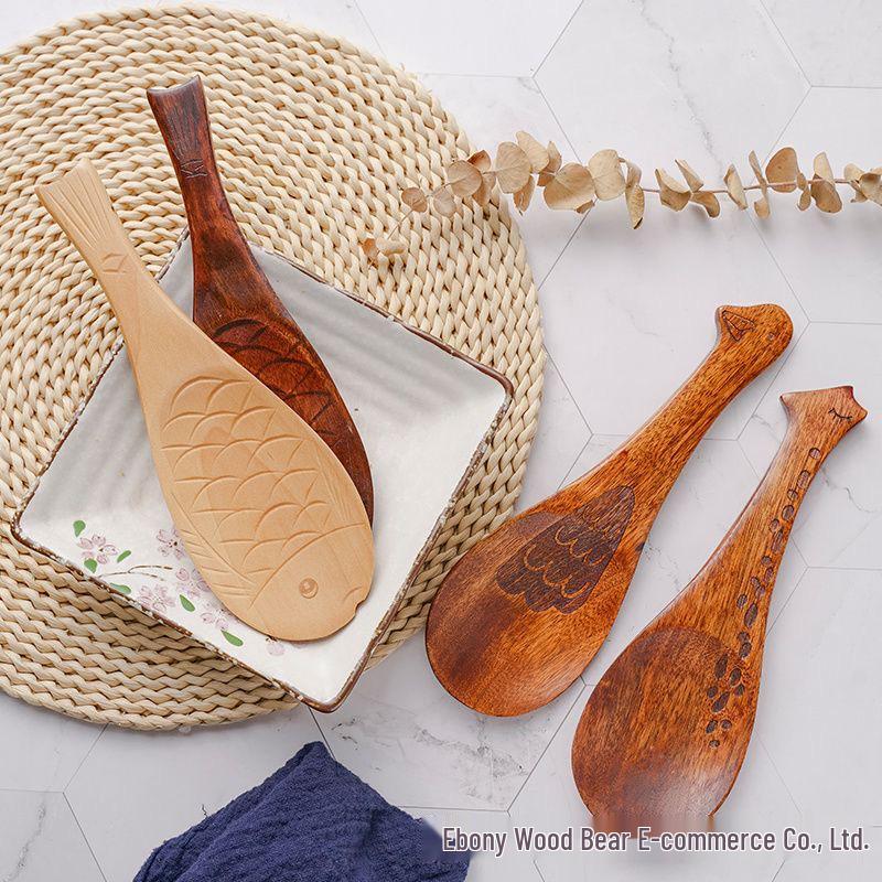 Nordic Japanese Wooden Non-stick Rice Scoop Ladle