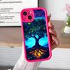 World Life Tree Mobile Phone Case for iPhone 17 16 15 14 13 12 11 Air Pro Max Plus Thicken TPU Colorful Cover Cover Cellphones