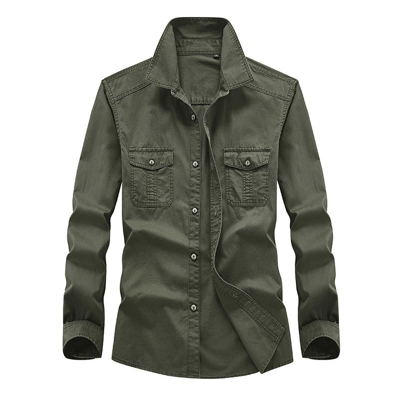 Summer Thin Long-sleeved Shirt for Men Pure Cotton Loose Casual Top Coat New Work Shirt