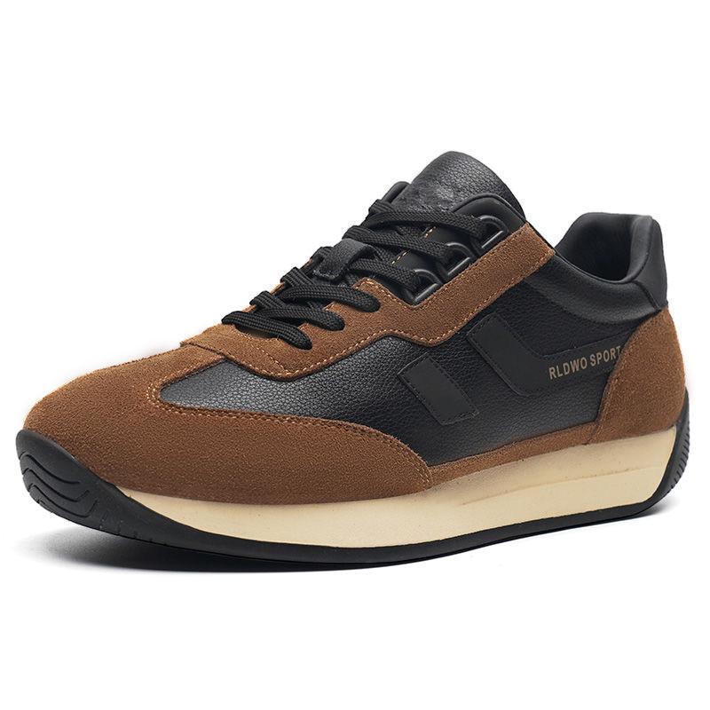 Men s Trendy Black Running Shoes: Thick Sole, Non-Slip, Casual Sports Footwear 40 кофейный